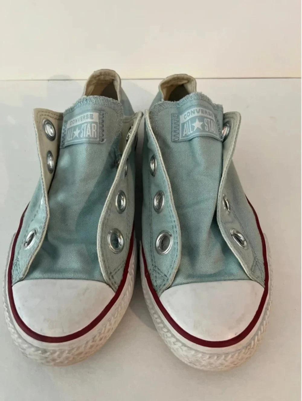 Converse Turquoise Blue All Star Slip-on Shoes Snickers Size 3 Girls